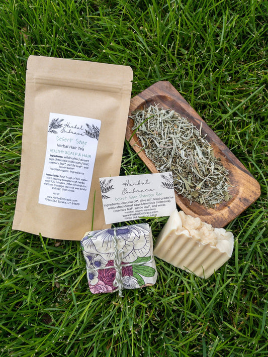 How to Use Our All-Natural Shampoo Bar and Herbal Hair Tea Rinse! - Herbal Embrace