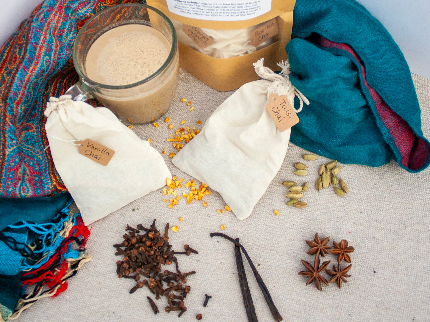 Herbal Chai Tea - Sampler Pack - 4 x 2oz Pouches