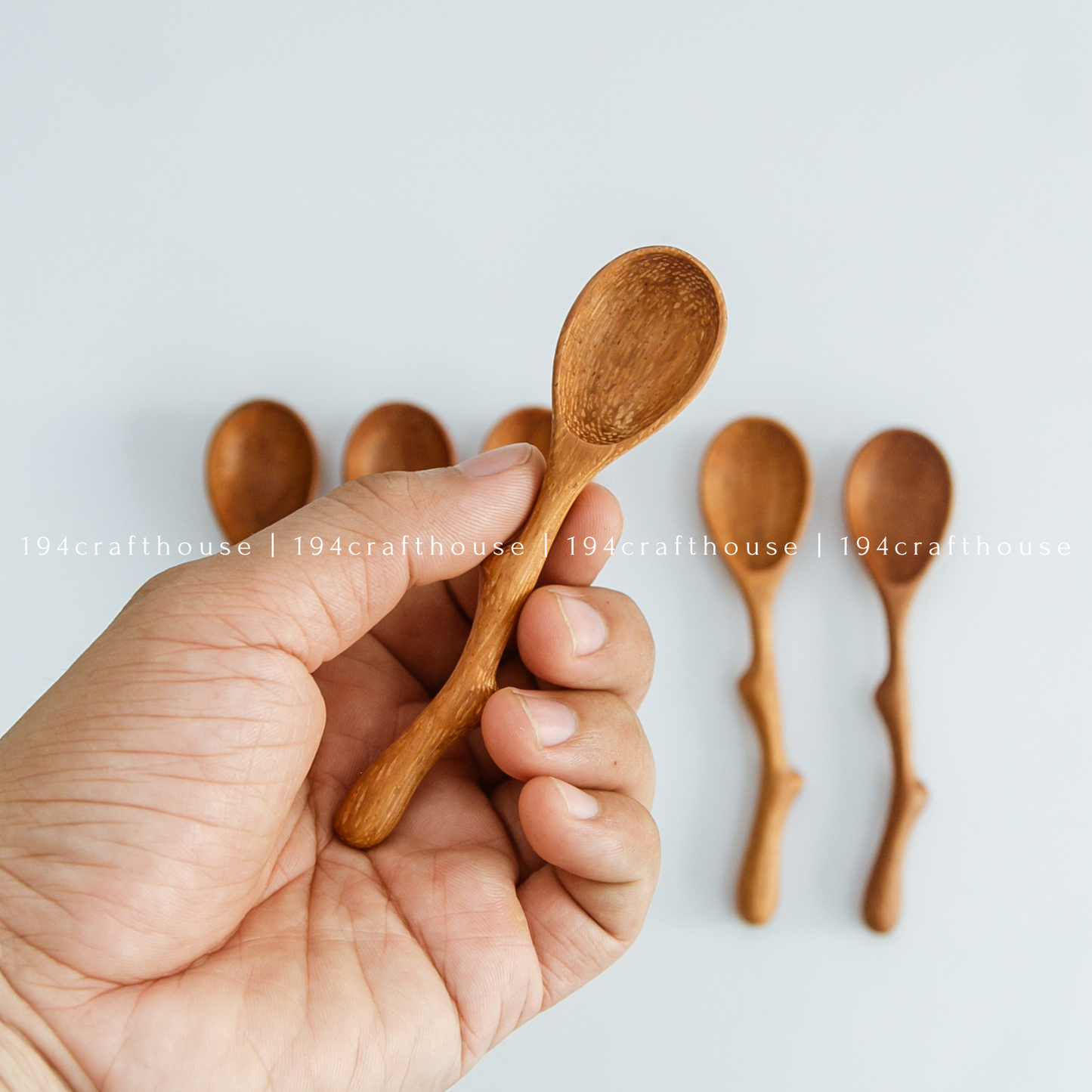 Twig Handle Wooden Spices Small Spoons - Measuring Spoons