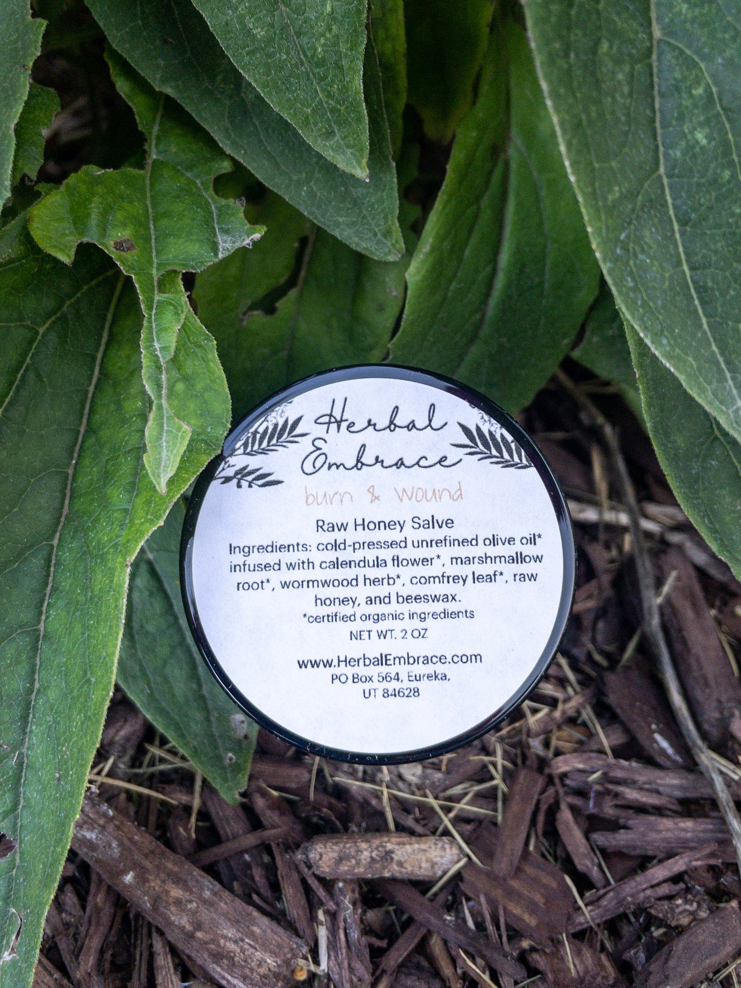 Burn & Wound Herbal Raw Honey Salve 2.0 oz