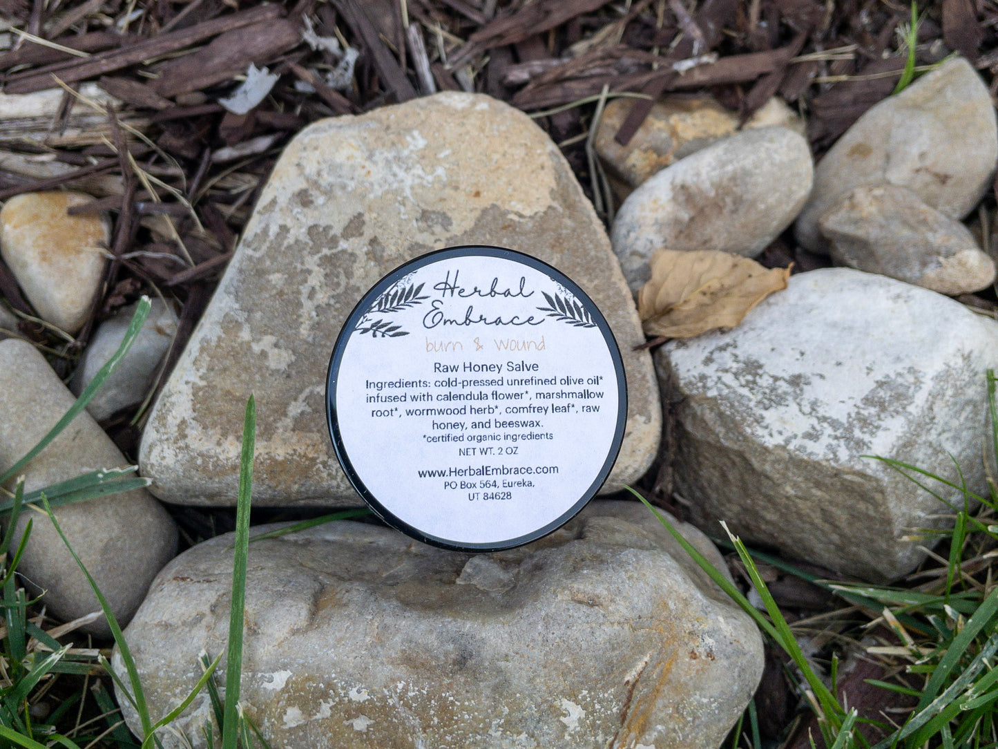 Burn & Wound Herbal Raw Honey Salve 2.0 oz