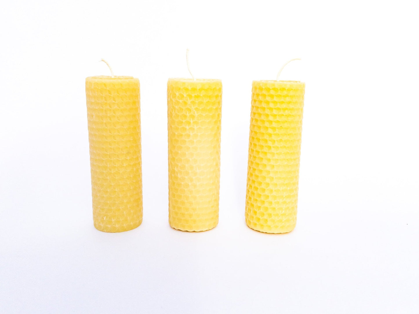 4 Inch Tall 1.5 Inch Diameter Hand - rolled Beeswax Candle - Herbal Embrace