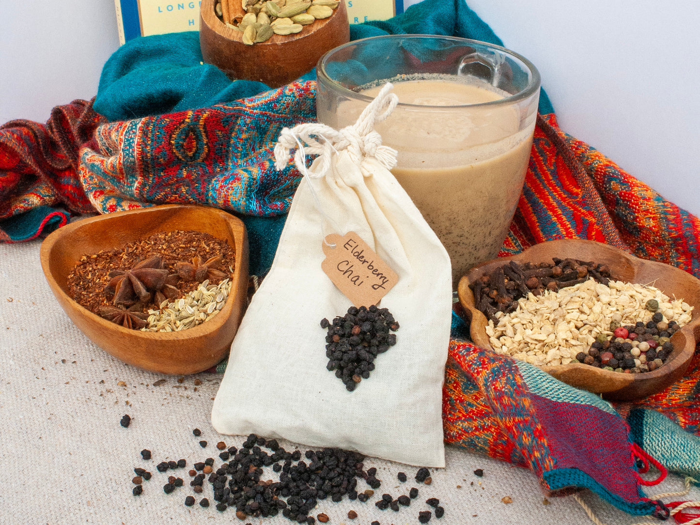 Herbal Chai Tea - Elderberry - 4 tea bags