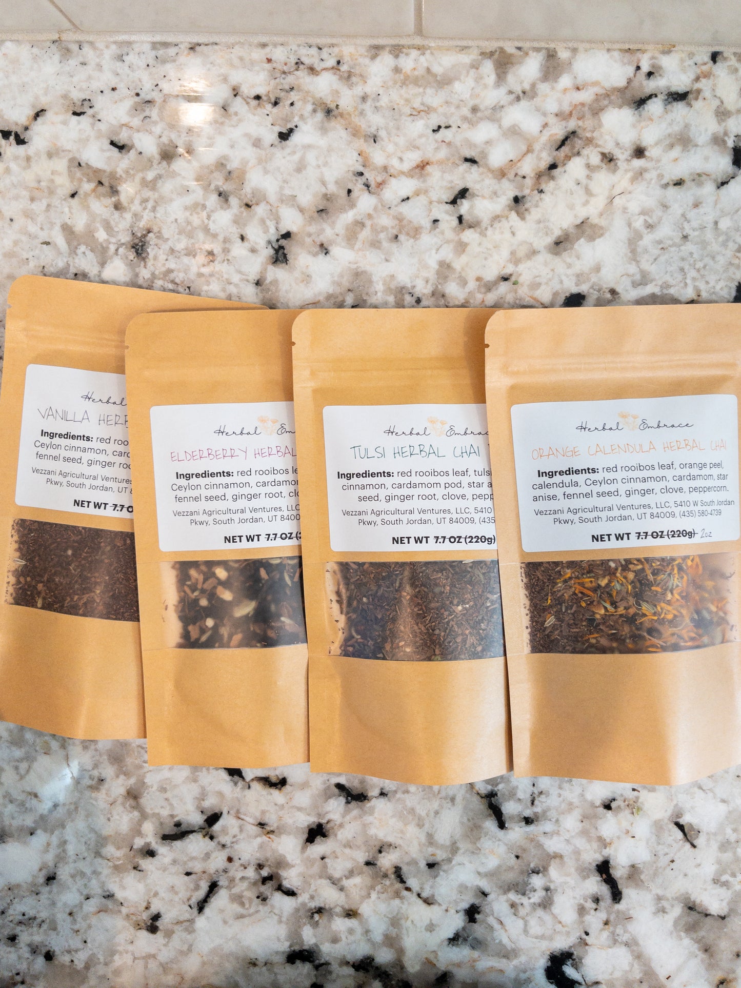 Herbal Chai Tea - Sampler Pack - 4 x 2oz Pouches