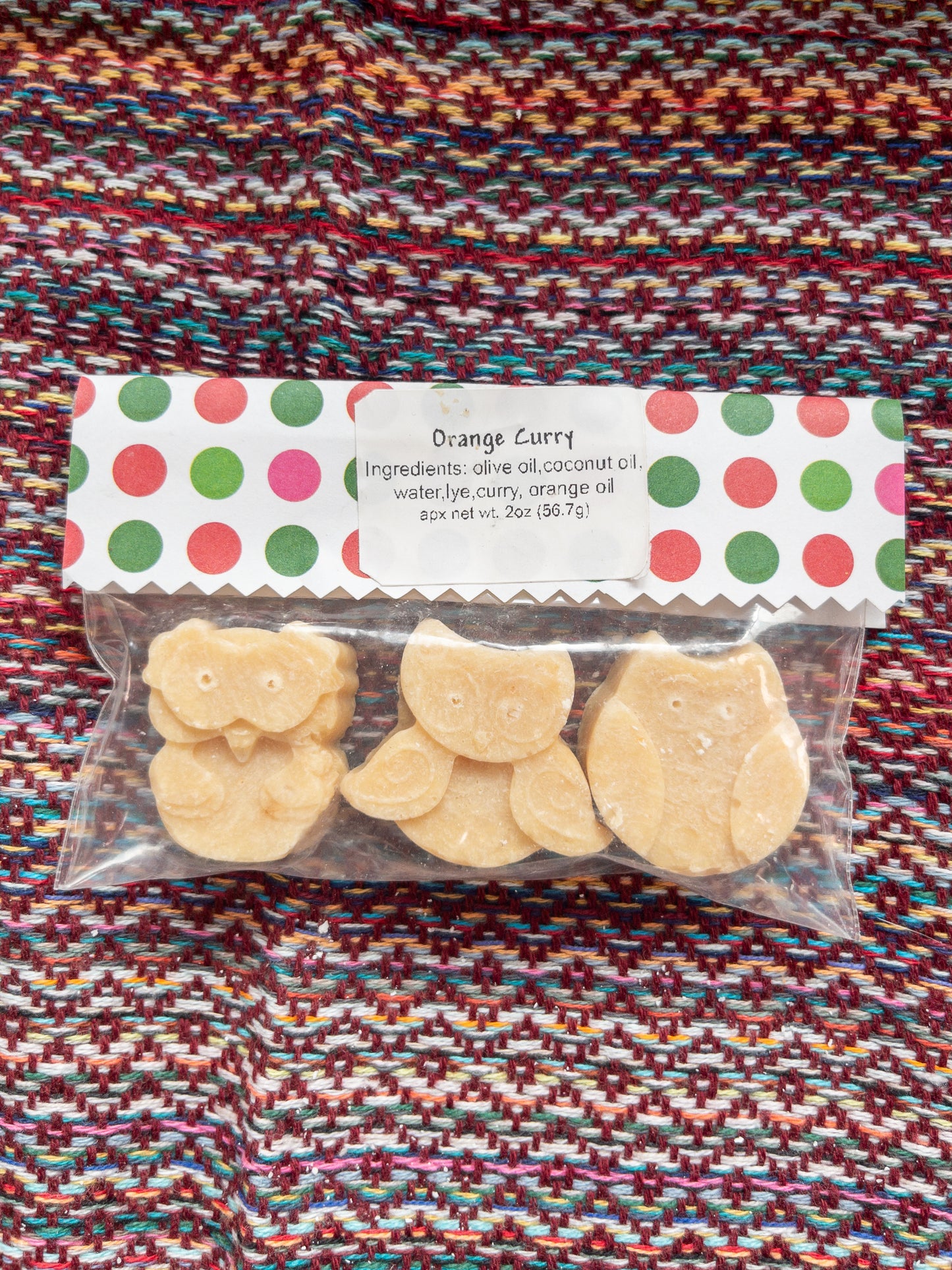 Orange Curry set of 3 Owls Mini Soap Set