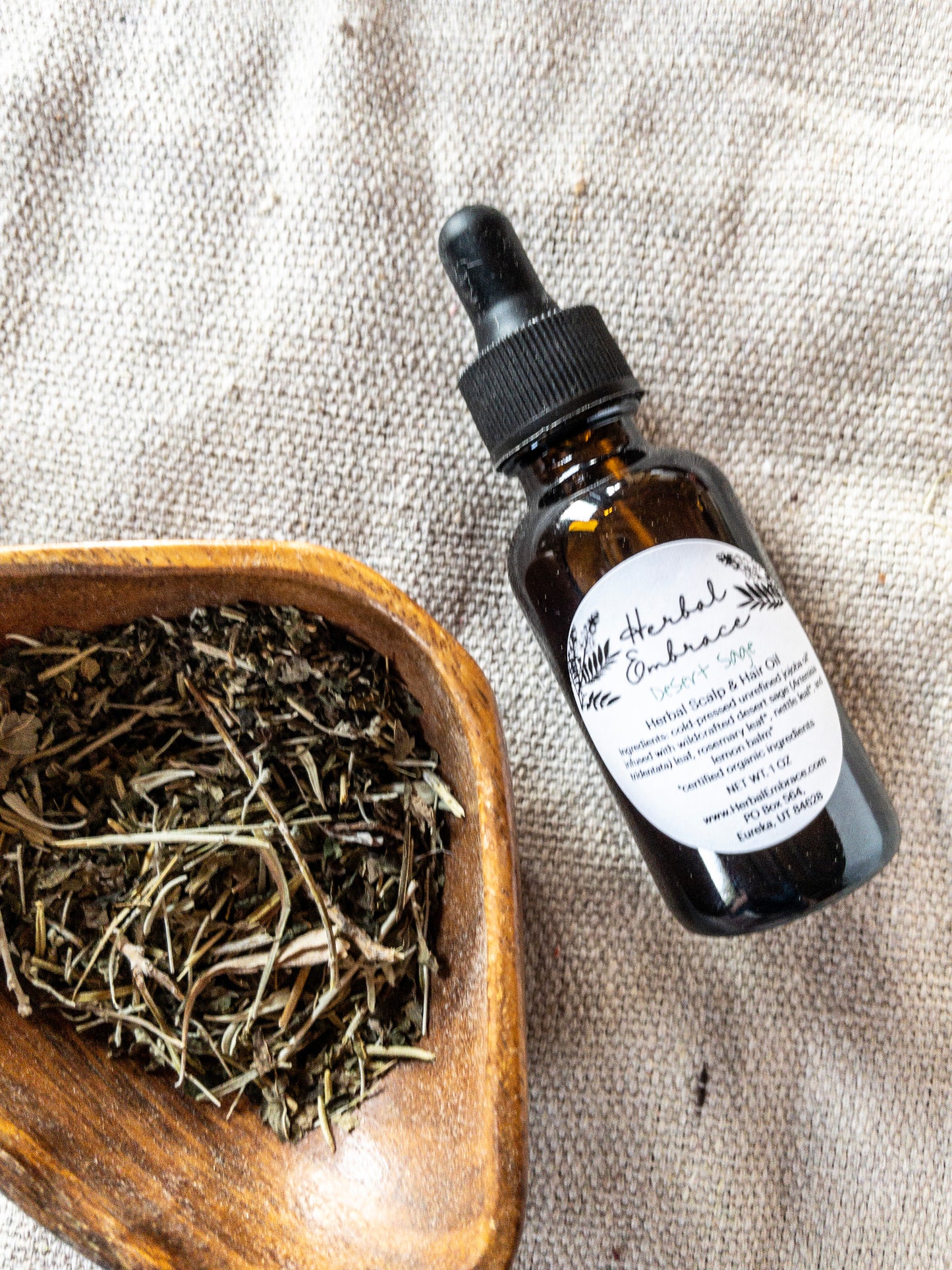 Desert Sage Herbal Infused Oil for Scalp, Hair, & Beard