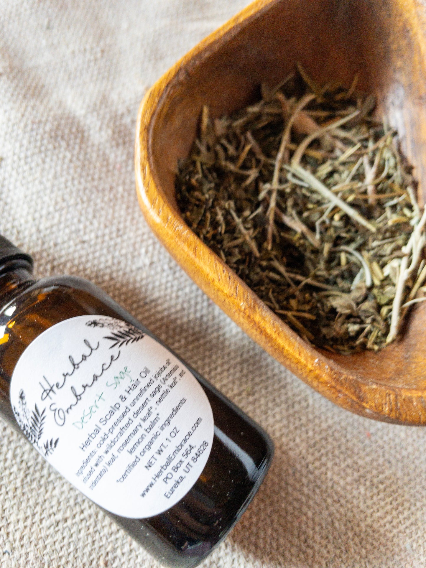 Desert Sage Herbal Infused Oil for Scalp, Hair, & Beard