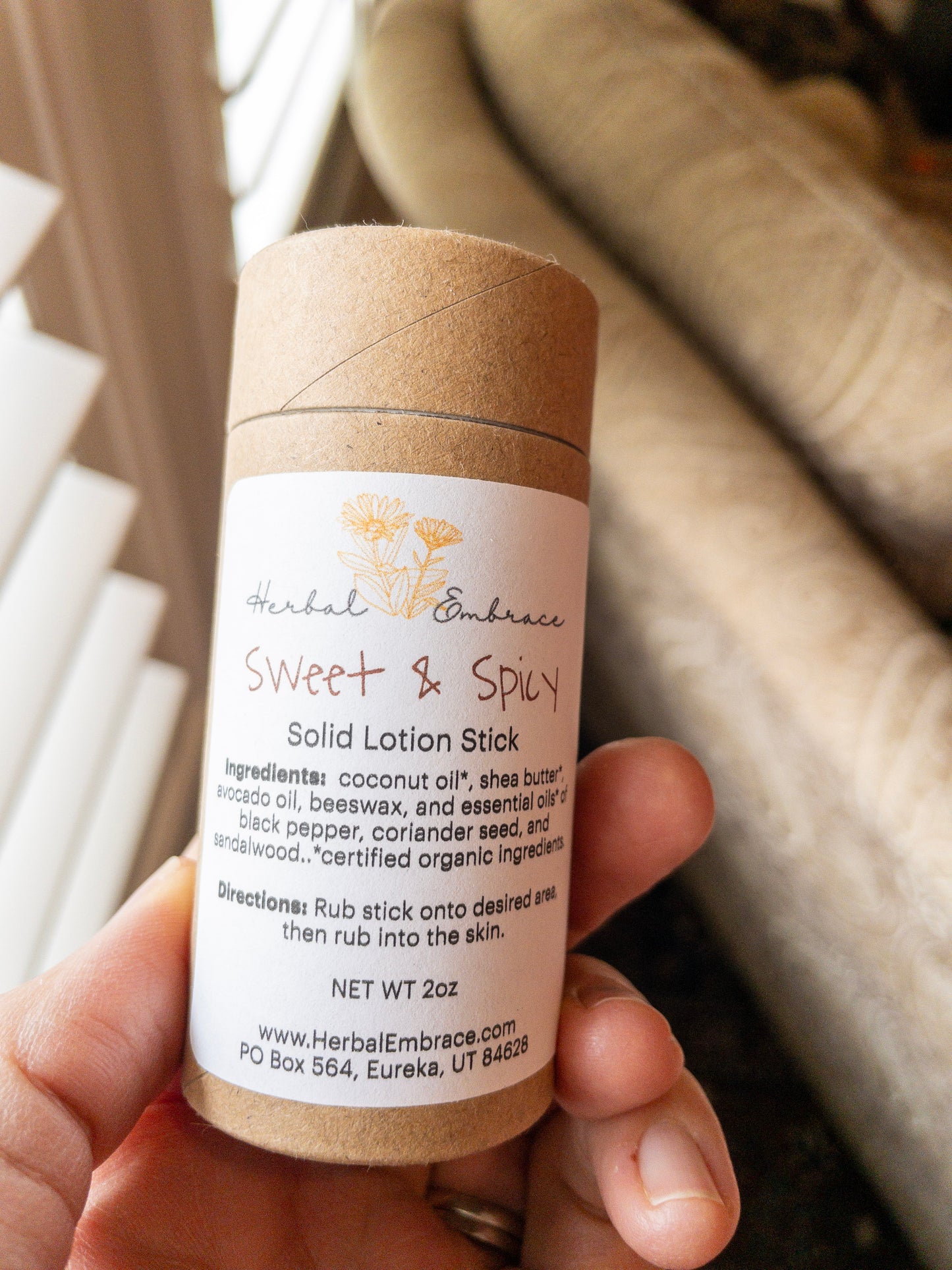 Sweet & Spicy Lotion Stick - Black Pepper, Coriander Seed, Sandalwood