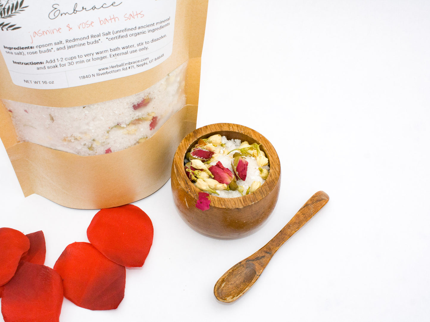 Jasmine & Rose Bud Herbal Bath Salts