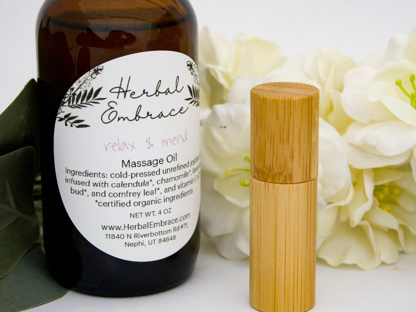 Relax & Mend Infused Oil for Massage Oil, Facial Serum Oil, Natural Perfume, Hair Oil