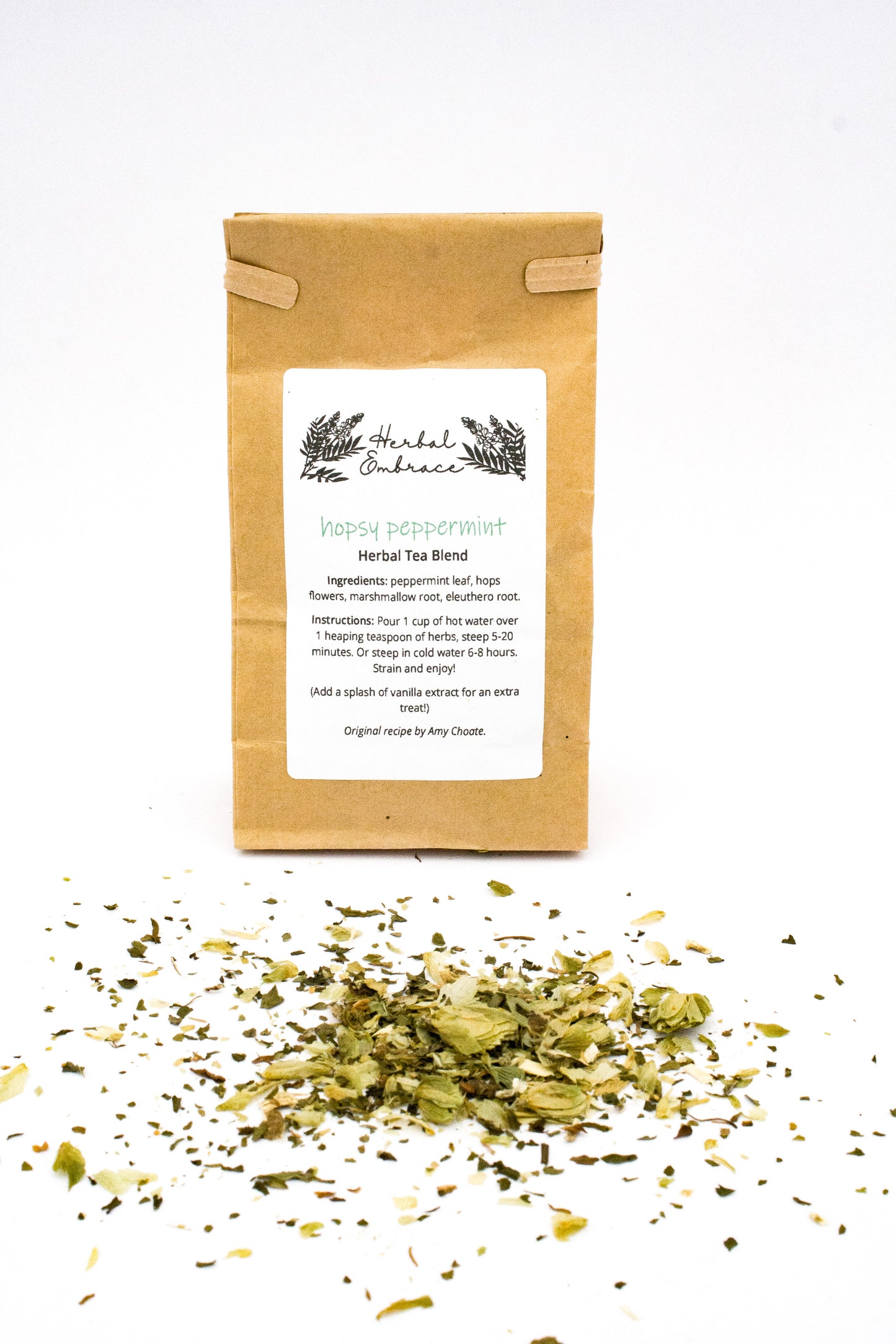 Hopsy Peppermint Herbal Loose-Leaf Tea Blend 1.76oz Add-on Gift