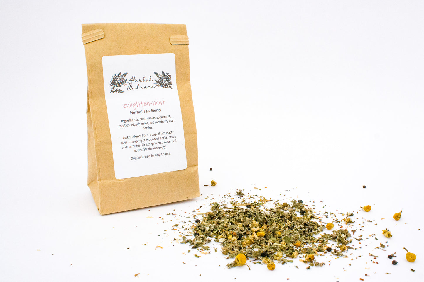 Enlighten-Mint Herbal Loose-Leaf Tea Blend 1.76oz Add-On Gift