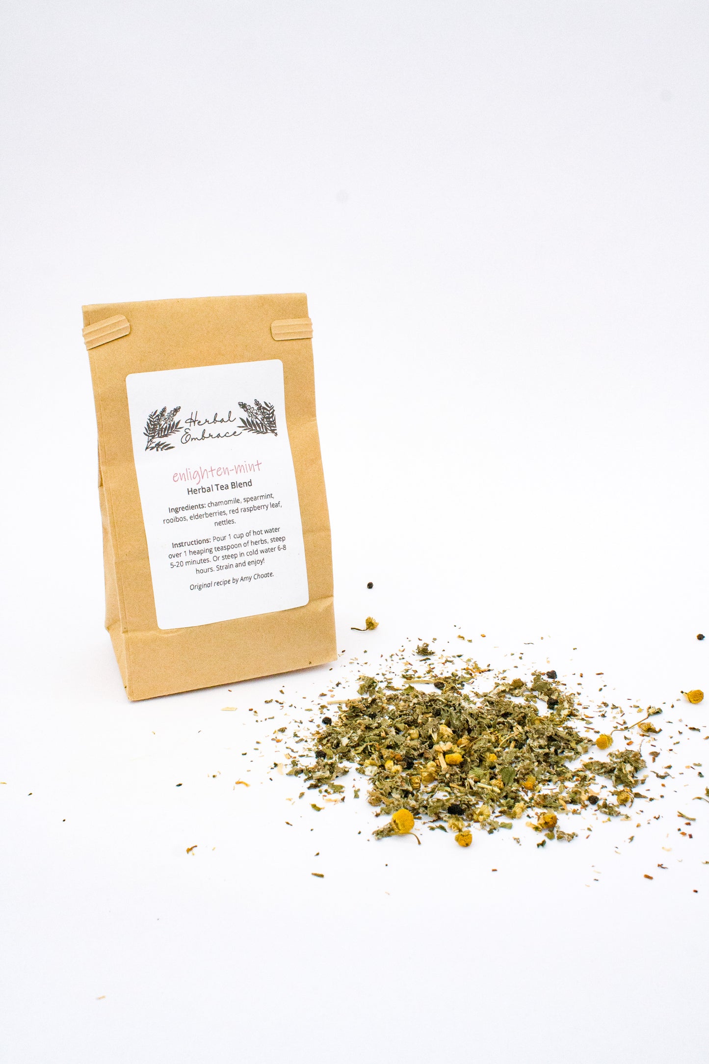 Enlighten-Mint Herbal Loose-Leaf Tea Blend 1.76oz Add-On Gift