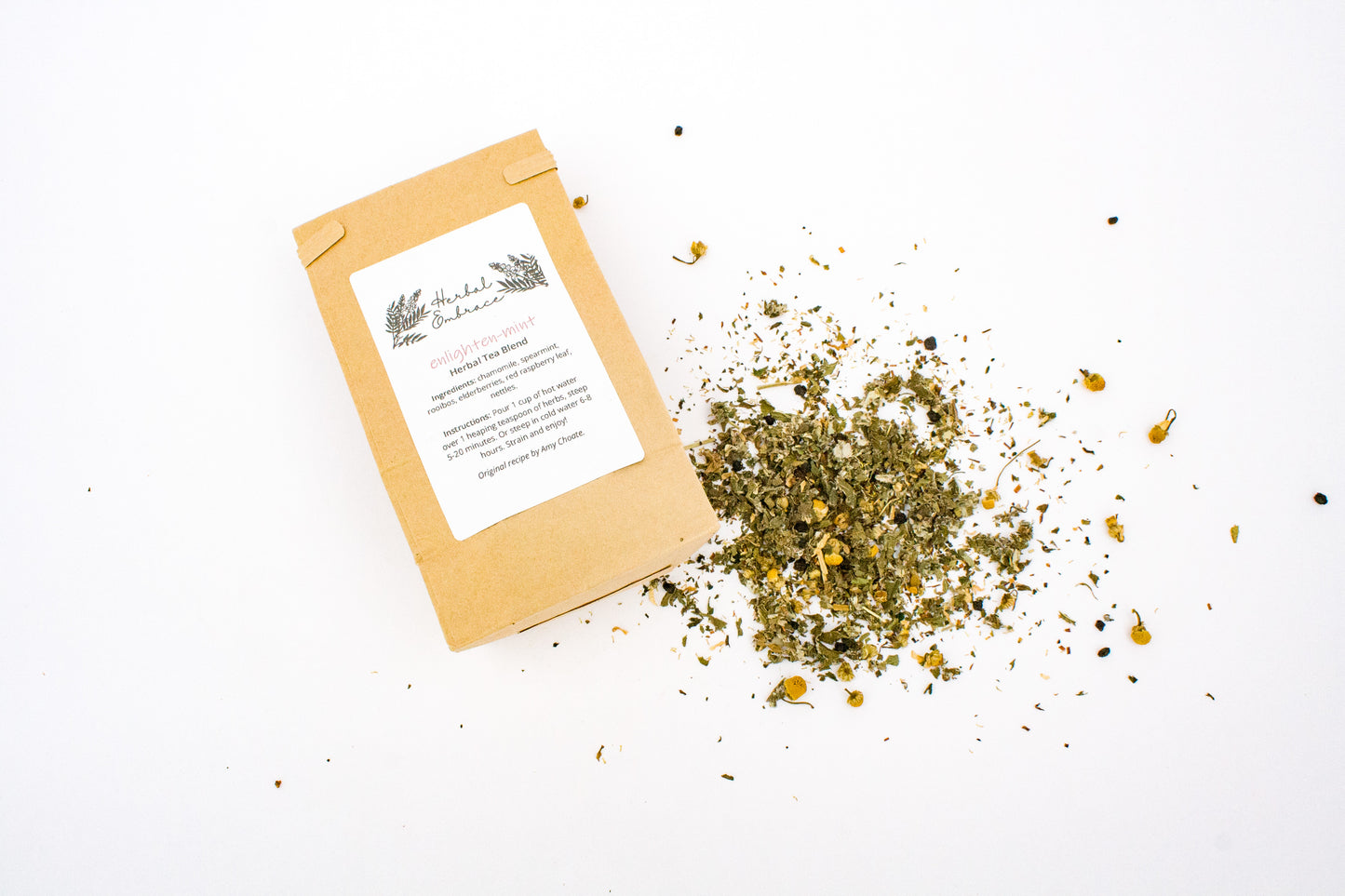 Enlighten-Mint Herbal Loose-Leaf Tea Blend 1.76oz Add-On Gift