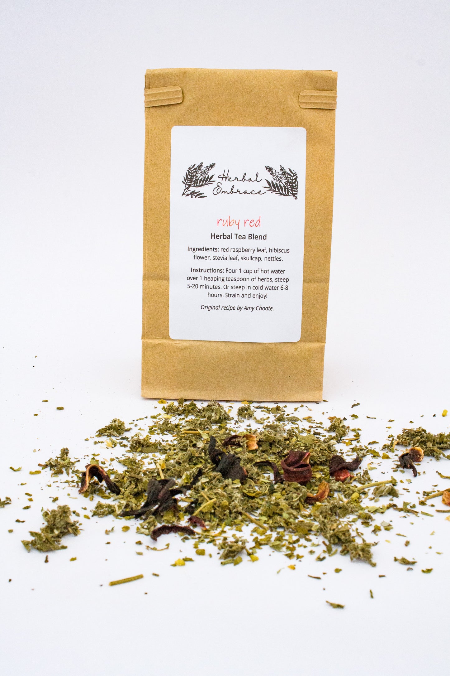 Ruby Red Herbal Loose-Leaf Tea Blend 1.76 oz Add-On Gift