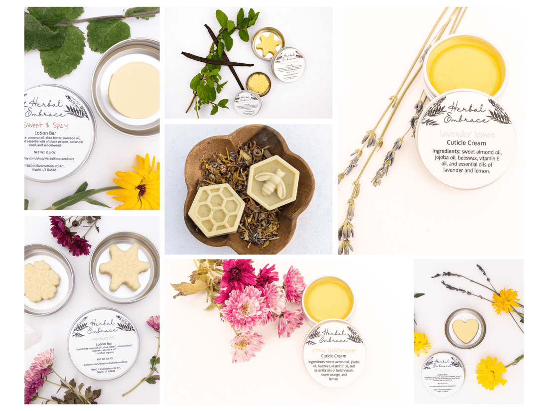 solid lotion bars and balms