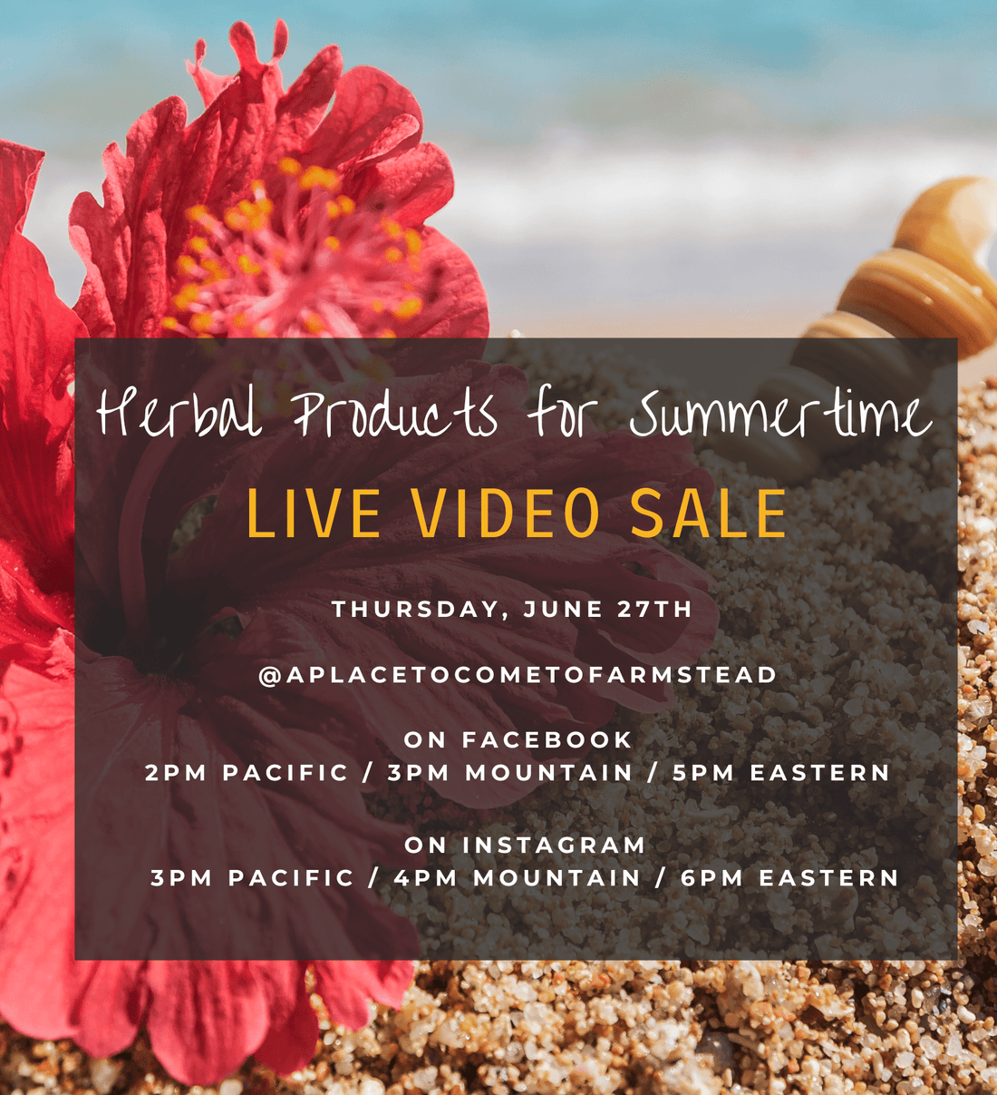 LIVE VIDEO SALE THURSDAY, JUNE 27th - Herbal Embrace