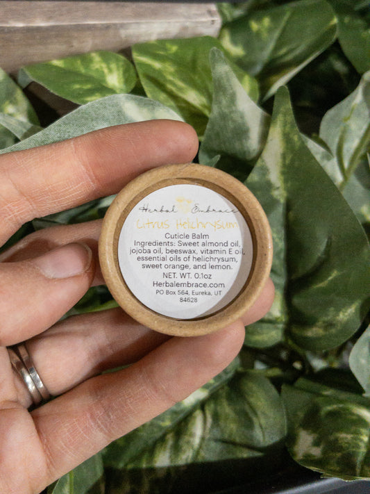 NEW SIZE! Citrus Helichrysum Cuticle Balm 0.1 oz
