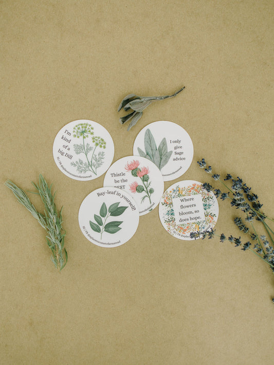 herb stickers puns inspirational