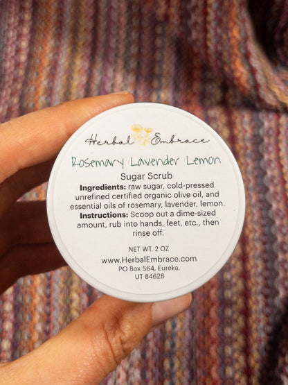 Rosemary Lavender Lemon Raw Sugar Scrub 2.0 oz