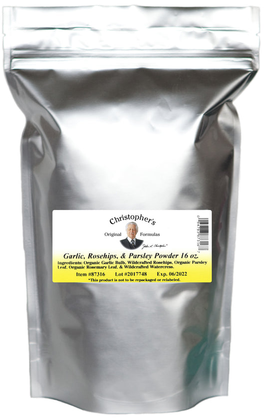 Dr. Christopher's Garlic Rosehips & Parsley 16oz powder