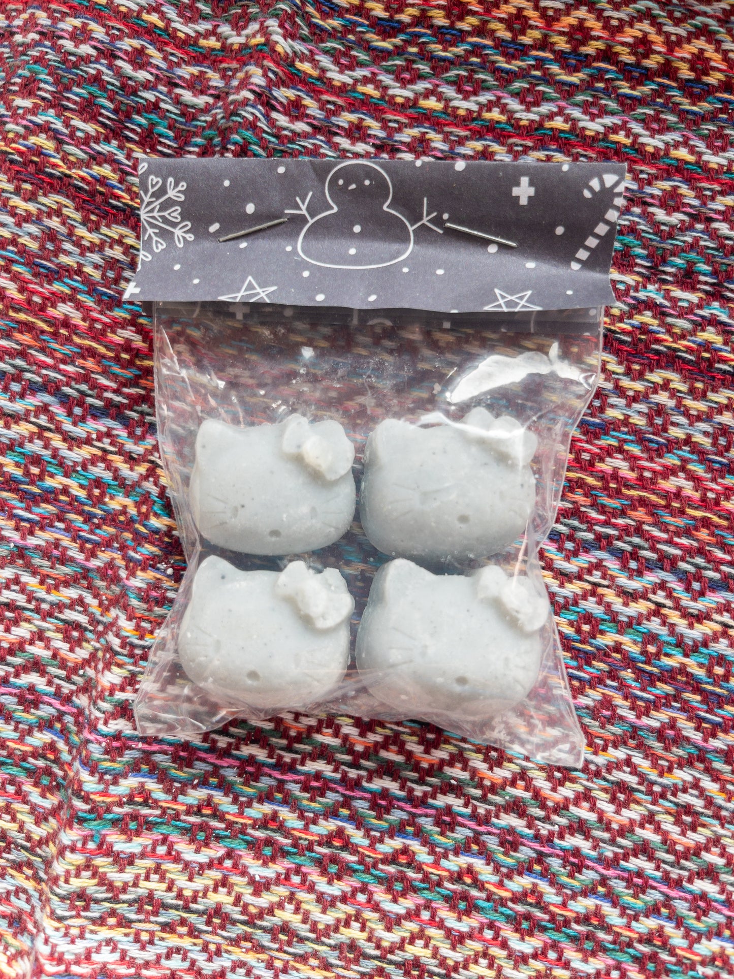 Charcoal Clay Mini-Soap Hello Kitties Set of 4