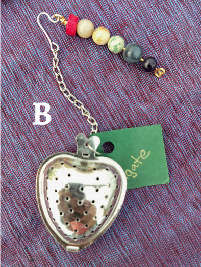 Heart-Shaped Stainless Steel Tea Infuser with Natural Stone Charms