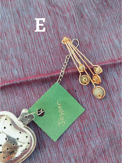 Heart-Shaped Stainless Steel Tea Infuser with Natural Stone Charms