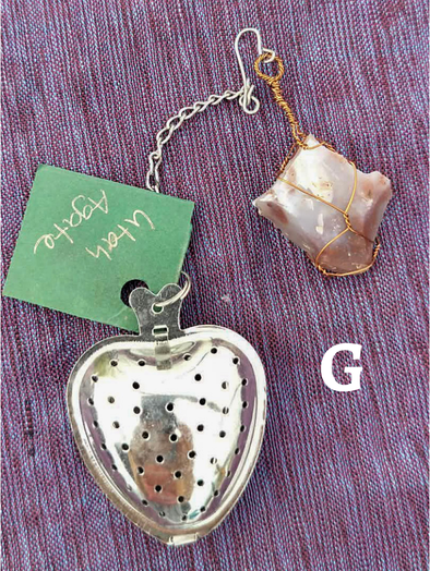Heart-Shaped Stainless Steel Tea Infuser with Natural Stone Charms