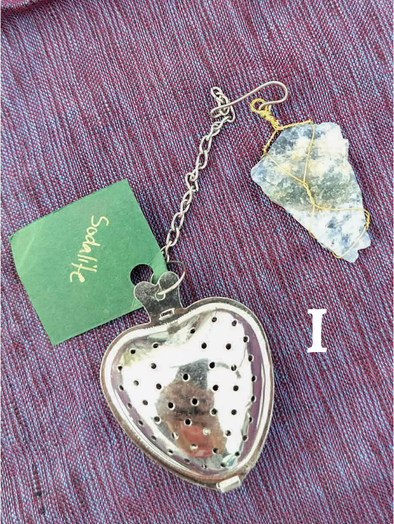 Heart-Shaped Stainless Steel Tea Infuser with Natural Stone Charms