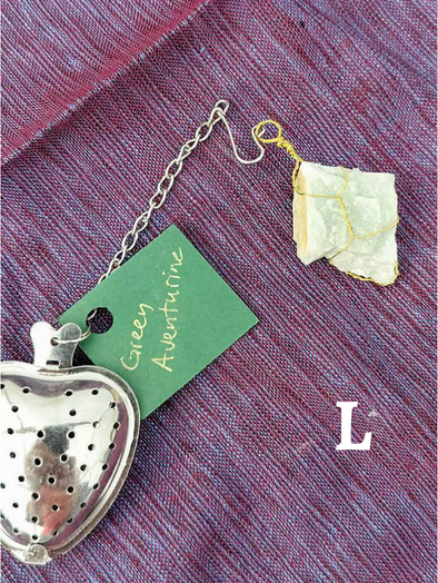 Heart-Shaped Stainless Steel Tea Infuser with Natural Stone Charms