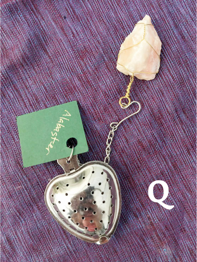 Heart-Shaped Stainless Steel Tea Infuser with Natural Stone Charms