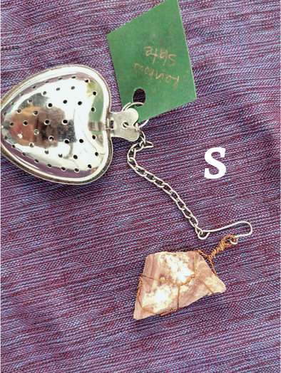 Heart-Shaped Stainless Steel Tea Infuser with Natural Stone Charms
