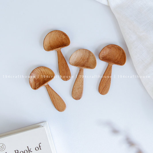 Wooden Mushroom Spoons, Wooden Scoops - Home Decor and Gifts
