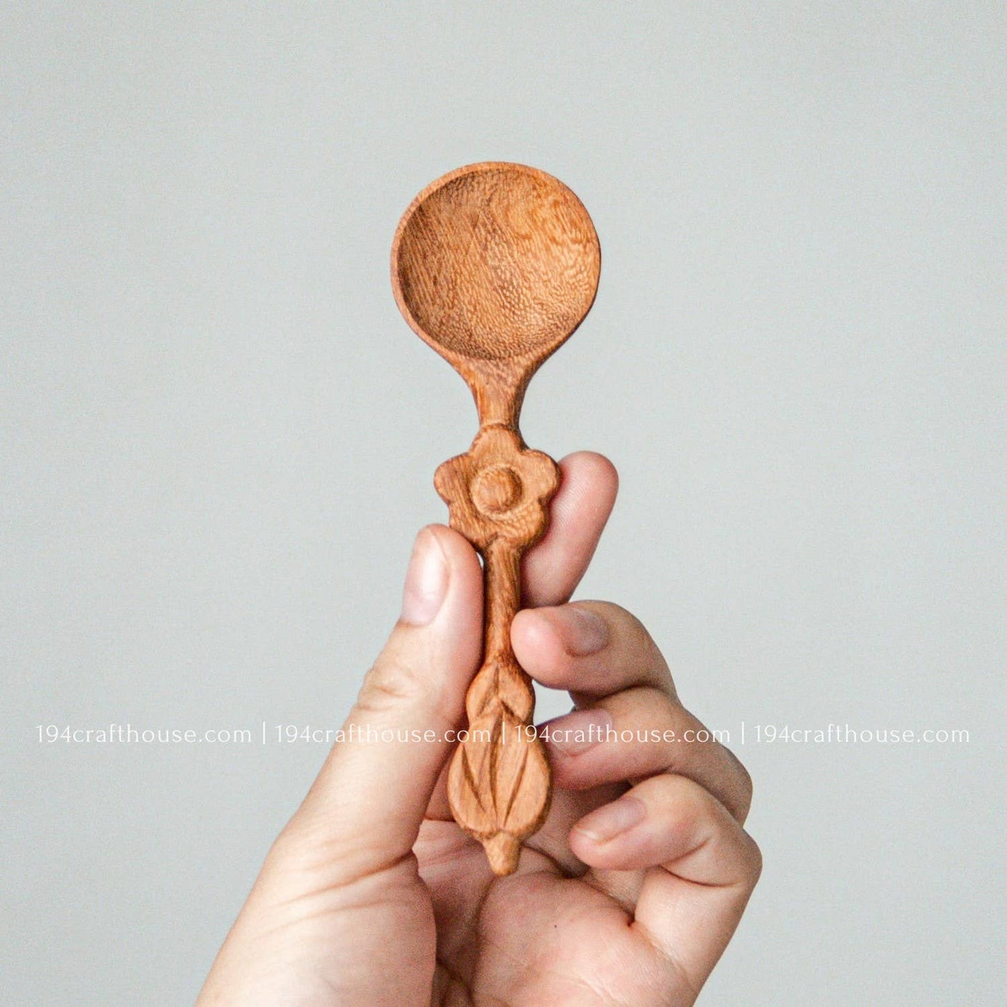 Flower Handle Wooden Spices Small Spoons - Measuring Spoons