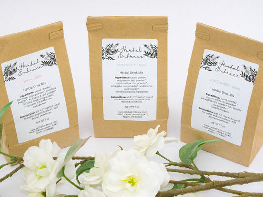 Herbal Cacao Drink Powder Mix in Kraft Bags - Set of 3